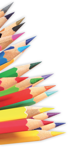 Habillage crayons de couleurs